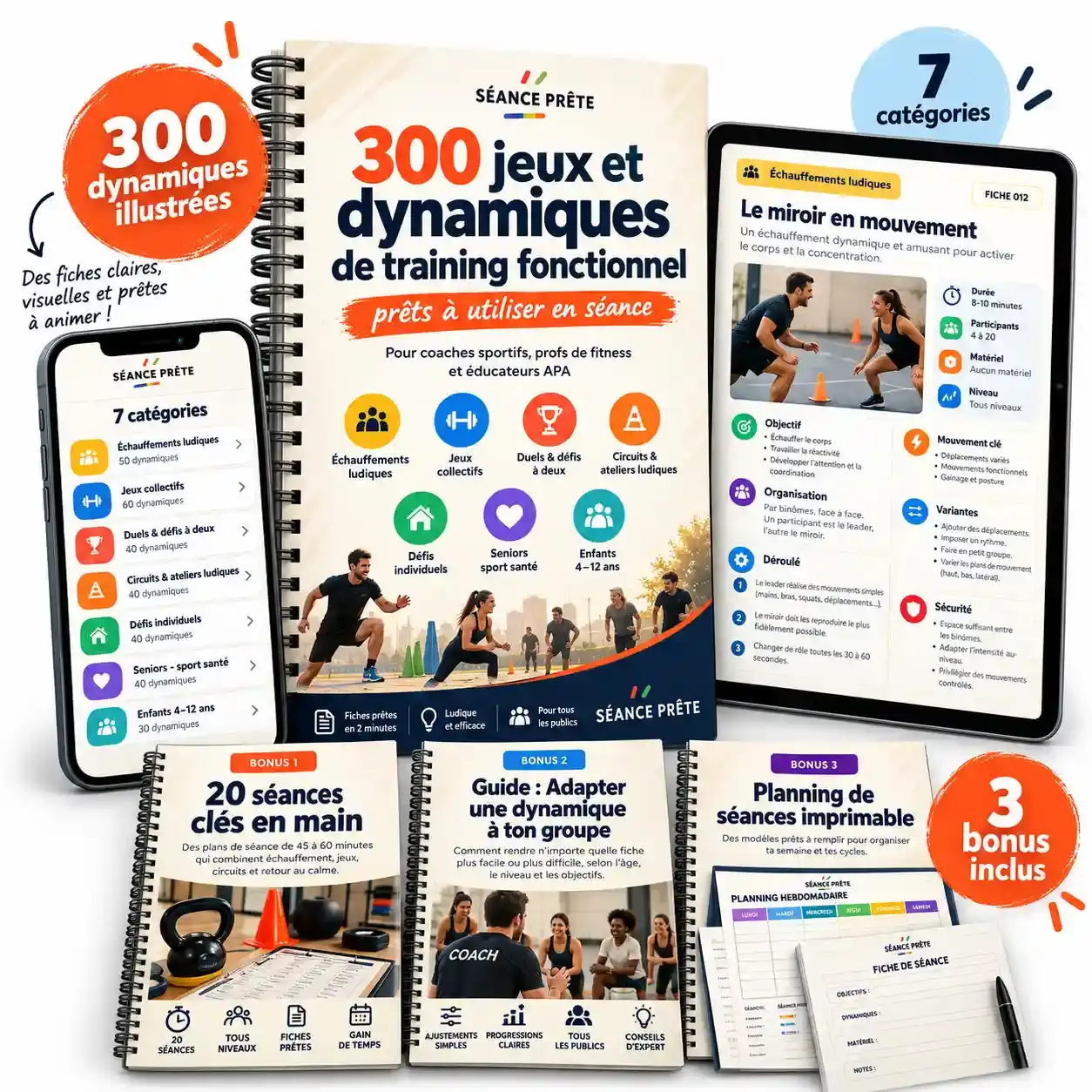 Séance Prête : 300 jeux et dynamiques de training fonctionnel et 3 bonus